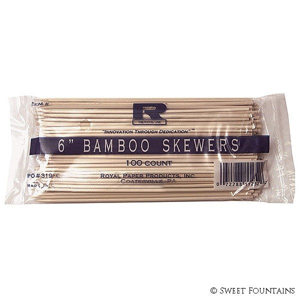 6'' Bamboo Skewers (1600) Skewers, Bamboo Skewerrs
